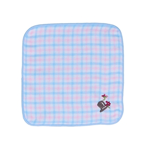 ミニタオルチェック【ブルー】