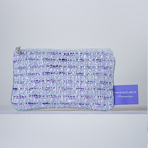 フラットポーチ【パープル】／Charmantsac